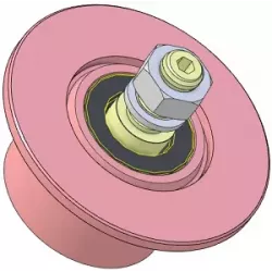 Rol nr. 327 – stalen keerrol Ø80 mm voor machines van Sandei | OEM Sandei D0010 | fabrikant KiJ