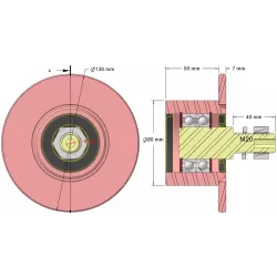 Rol nr. 327 – stalen keerrol Ø80 mm voor machines van Sandei | OEM Sandei D0010 | fabrikant KiJ