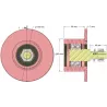Rol nr. 327 – stalen keerrol Ø80 mm voor machines van Sandei | OEM Sandei D0010 | fabrikant KiJ