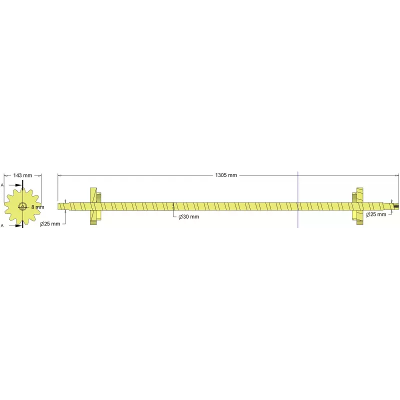 Rol nr. 337 – rol Ø143 mm, steek 28 mm | fabrikant KiJ