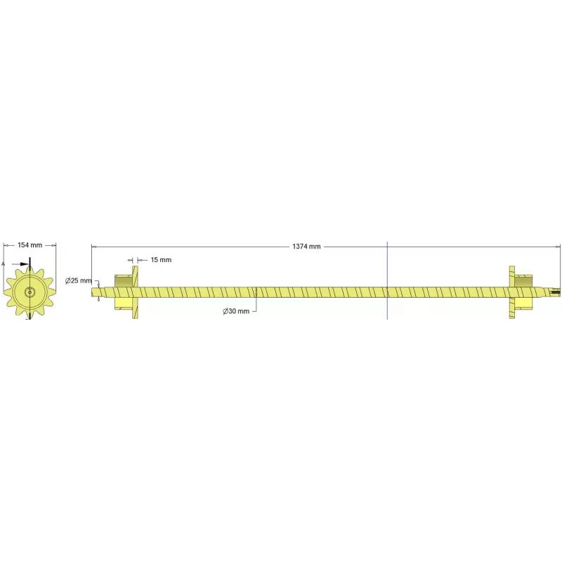 Rol nr. 339 – rol Ø154 mm, steek 32 mm | fabrikant KiJ