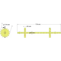 Rol nr. 342 – rol Ø174 mm, steek 32 mm | fabrikant KiJ