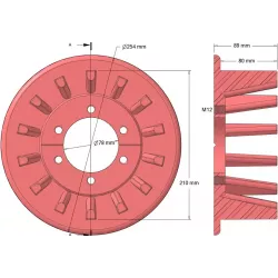 Rol nr. 344 – rol Ø210 mm | OEM 252013600 | fabrikant KiJ