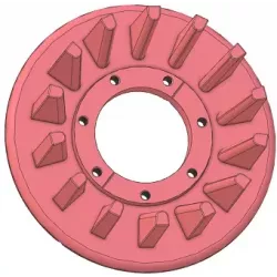 Rol nr. 345 – aandrijfrol Ø210 mm voor machines van Holmer | OEM Holmer 1057024784 | fabrikant KiJ