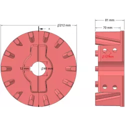 Rol nr. 346 – rol Ø212 mm voor machines van Holmer | OEM Holmer 1057024783 | fabrikant KiJ