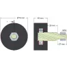 Rol nr. 147 – rubberen rol Ø80 mm voor machines van Amac | OEM Amac 10.39.00 | fabrikant KiJ
