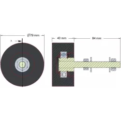 Rol nr. 180 – rubberen rol Ø80 mm | fabrikant KiJ