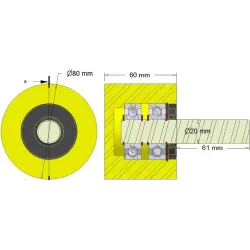 Rol nr. 283 – kunststof steunrol Ø80 mm voor machines van Dewulf | OEM Dewulf 2660001B | fabrikant KiJ