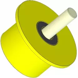 Rol nr. 286 – kunststof steunrol Ø90 mm voor machines van Dewulf | OEM Dewulf 2660012C | fabrikant KiJ