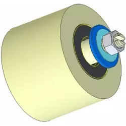 Rol nr. 293 – kunststof steunrol Ø80 mm voor machines van Dewulf | OEM Dewulf 2660226 | fabrikant KiJ