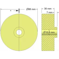 Rol nr. 68 – kunststof steunrol Ø88 mm voor machines van Grimme | OEM Grimme 088.00168 | fabrikant KiJ
