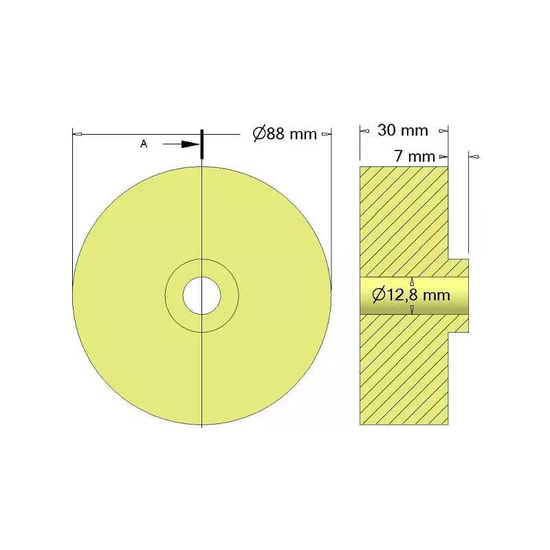 Rol nr. 68 – kunststof steunrol Ø88 mm voor machines van Grimme | OEM Grimme 088.00168 | fabrikant KiJ