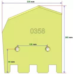 Schaar links 6-235-265L voor aardappelrooier Grimme | OEM Grimme 089.00358 | fabrikant KiJ