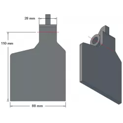 Scharklep 6-88-110L – scharklep voor aardappelrooiers van Grimme | OEM Grimme 001.00250 | fabrikant KiJ