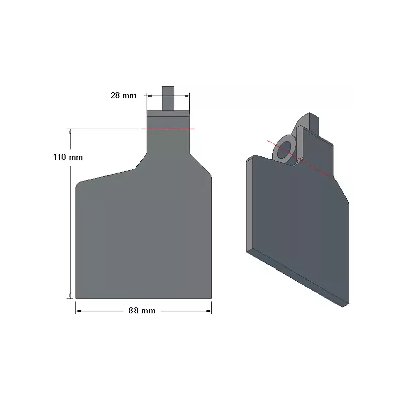 Scharklep 6-88-110L – scharklep voor aardappelrooiers van Grimme | OEM Grimme 001.00250 | fabrikant KiJ