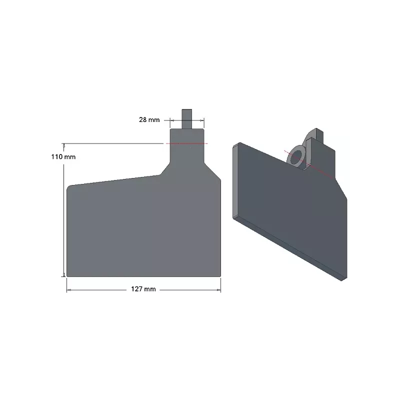 Scharklep 6-127-110L – scharklep voor aardappelrooiers van Grimme | OEM Grimme 006.00725 | fabrikant KiJ