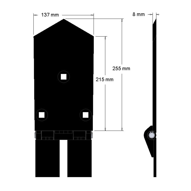 Schaar midden 8-137-255 – schaar voor rooiers van Wuhlmaus | OEM Wuhlmaus 0000204300 | fabrikant KiJ