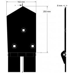 Schaar links 8-162-255L – schaar voor rooiers van Wuhlmaus | OEM Wuhlmaus 0000213100 | fabrikant KiJ