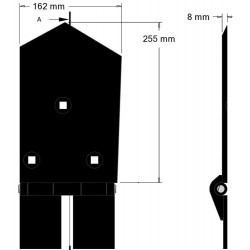 Schaar rechts 8-162-255P – schaar voor rooiers van Wuhlmaus | OEM Wuhlmaus 0000213300 | fabrikant KiJ