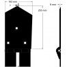 Schaar rechts 8-162-255P – schaar voor rooiers van Wuhlmaus | OEM Wuhlmaus 0000213300 | fabrikant KiJ